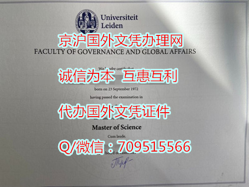 荷兰莱顿大学毕业证定制模版