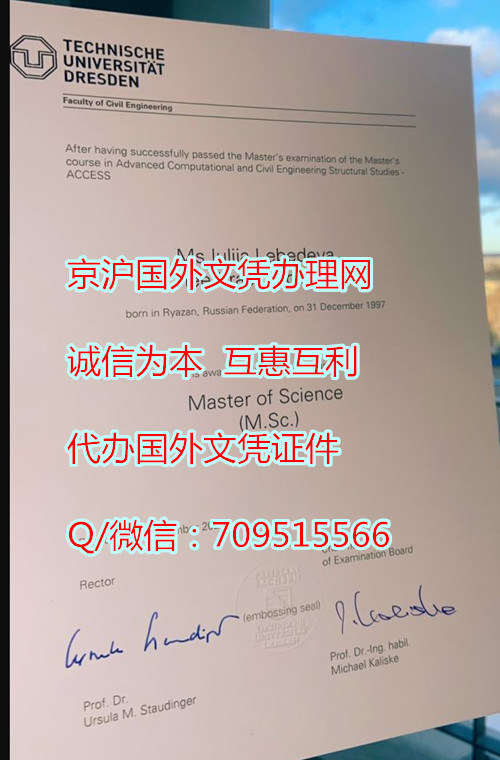 德累斯顿工业大学文凭样本,定制TUD毕业证