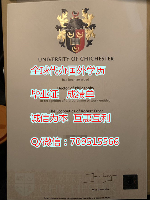 奇切斯特大学毕业证样本University of Chichester diploma